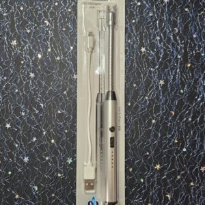 Briquet électrique rechargeable argenté mat