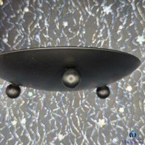 Accessoire soucoupe bougie noir profil