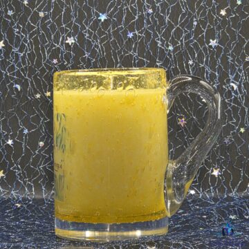 Bougie chope citron meringué profil