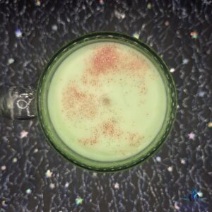 Bougie chope fraise menthe haut