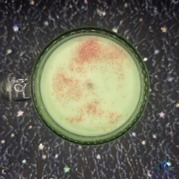 Bougie chope fraise menthe haut