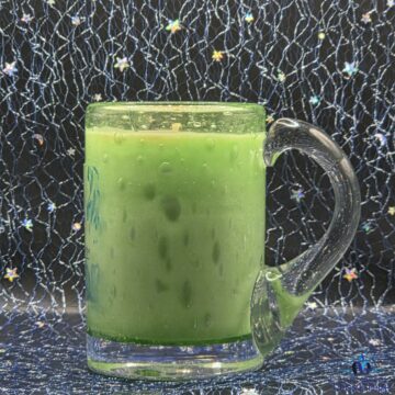 Bougie chope fraise menthe profil