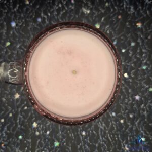Bougie chope framboise haut