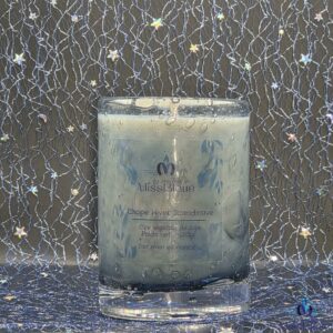 Bougie chope hiver scandinave face