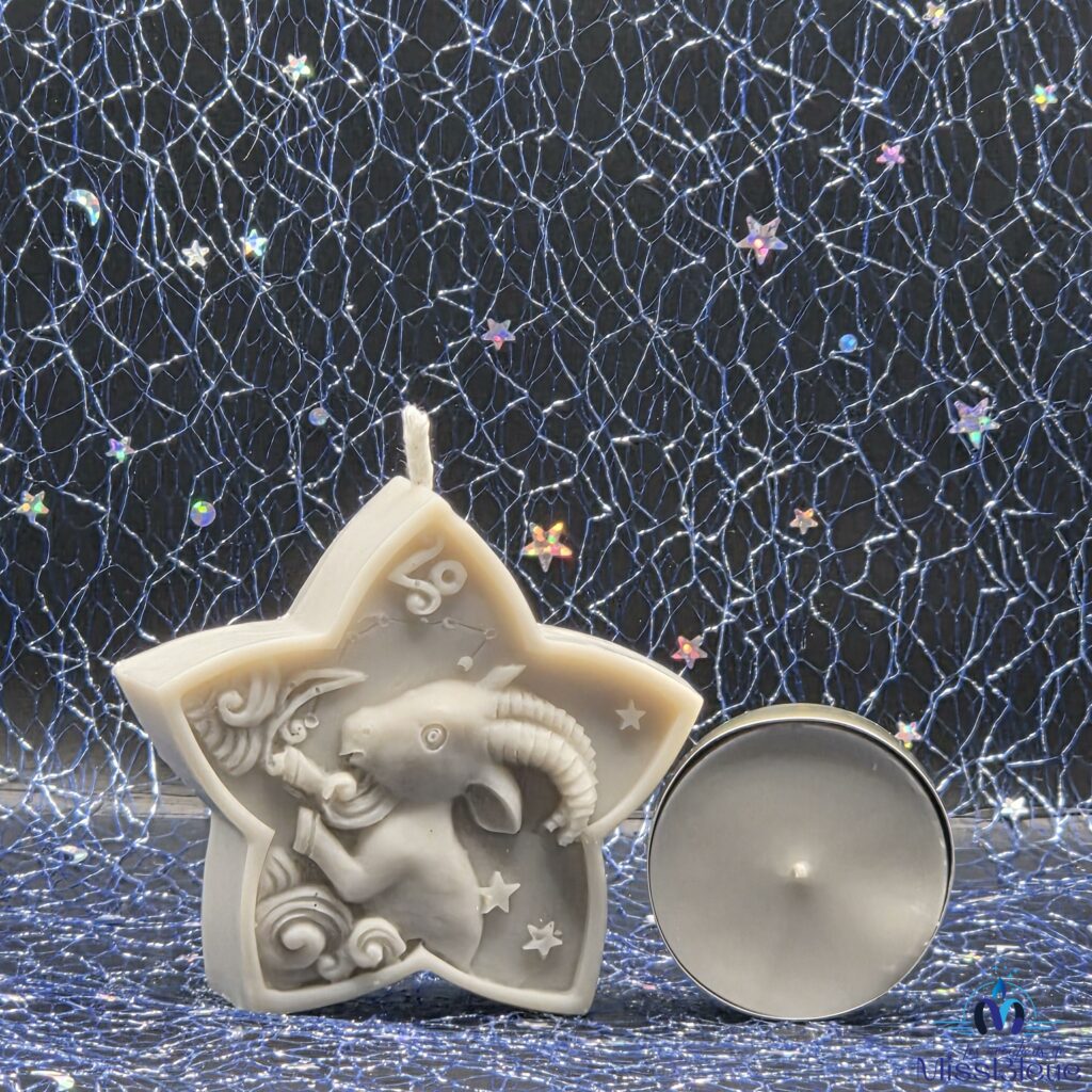 Bougie coffret astro capricorne face