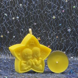 Bougie coffret astro gemeaux face