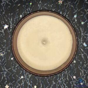 Bougie verre ambré frangipanier haut