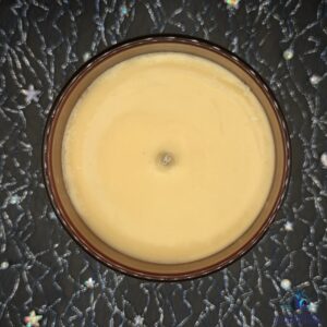 Bougie verre ambré melon haut
