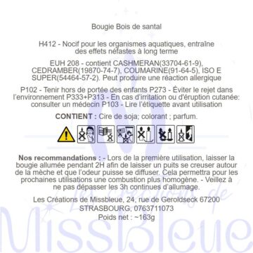 Clp bougie ambré bois de santal