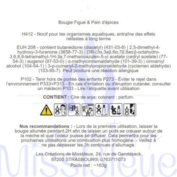 Clp bougie ambré figue et pain épices