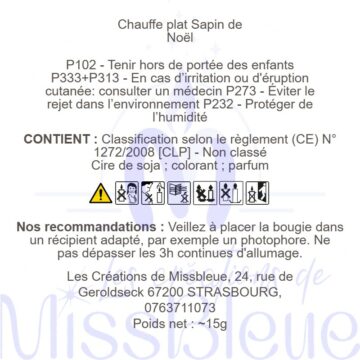 Clp bougie chauffe plat sapin de noël