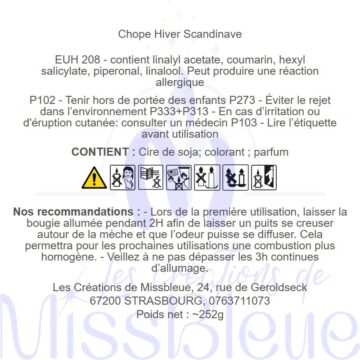 Clp bougie chope hiver scandinave