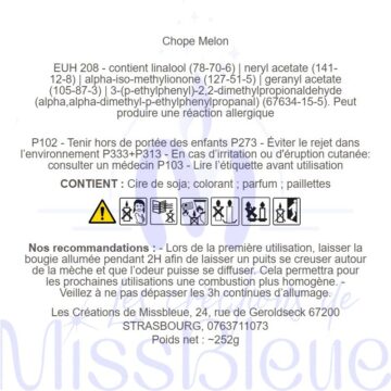 Clp bougie chope melon
