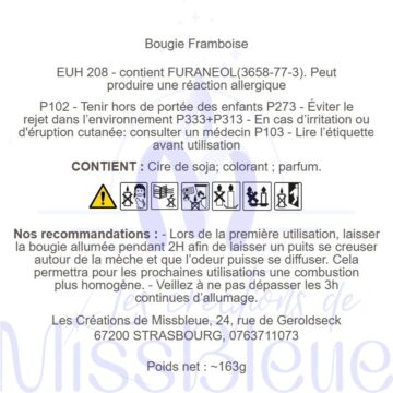 Clp bougie verre framboise