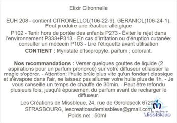 Clp elixir parfumé citronnelle