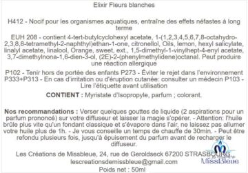 Clp elixir parfumé fleurs blanches
