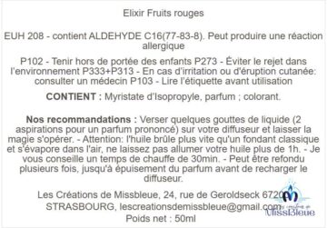 Clp elixir parfumé fruits rouges