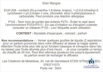 Clp elixir parfumé mangue