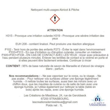Nettoyant multi usages abricot and pêche