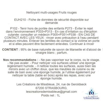 Nettoyant multi usages fruits rouges