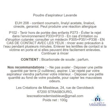Poudre aspirateur lavande