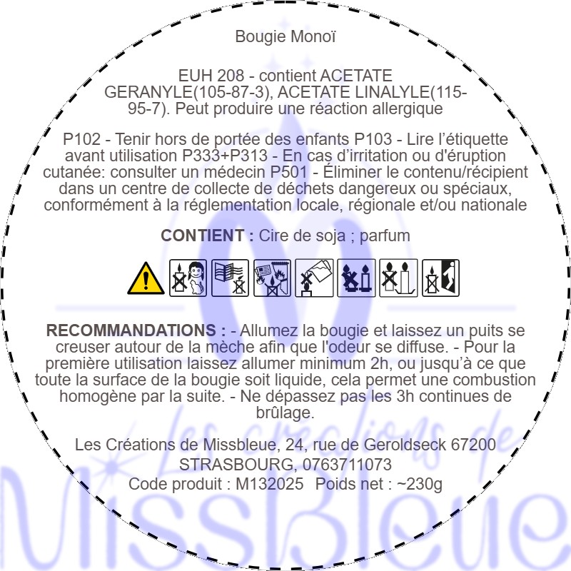 Bougie Bulles de Lumière Monoï – Image 4